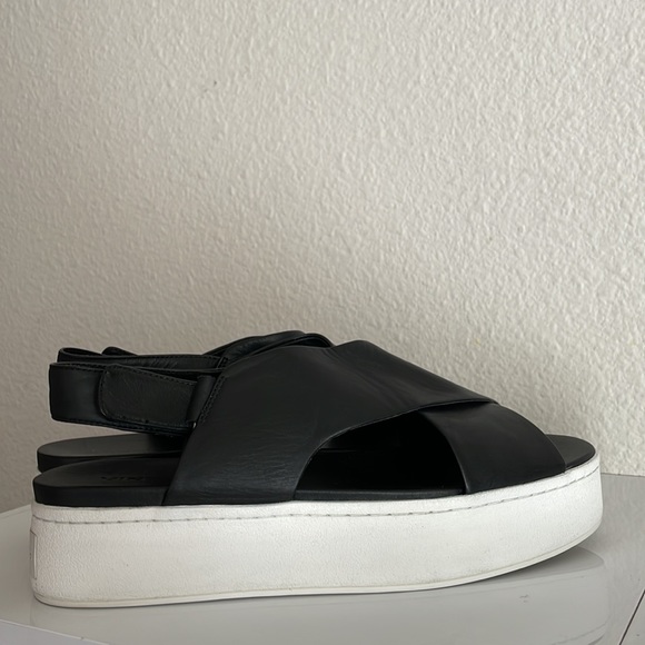 Vince Weslan Criss Cross Leather Sandal Platform - Picture 6 of 14